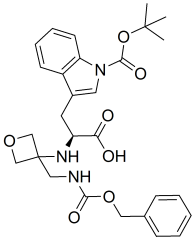 Na-(3-((((benzyloxy)carbonyl)amino)methyl)oxetan-3-yl)-1-(tert-butoxycarbonyl)-L-tryptophan