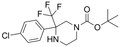 tert-butyl 3-(4-chlorophenyl)-3-(trifluoromethyl)piperazine-1-carboxylate
