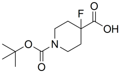 1-[(tert-butoxy)carbonyl]-4-fluoropiperidine-4-carboxylic acid
