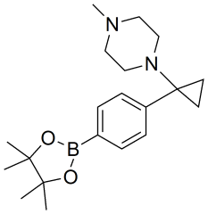 1-methyl-4-{1-[4-(tetramethyl-1,3,2-dioxaborolan-2-yl)phenyl]cyclopropyl}piperazine