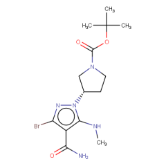 tert-butyl (3S)-3-[3-bromo-4-carbamoyl-5-(methylamino)-1H-pyrazol-1-yl]pyrrolidine-1-carboxylate