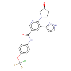 N-[4-(chlorodifluoromethoxy)phenyl]-6-[(3S)-3-hydroxypyrrolidin-1-yl]-5-(1H-pyrazol-3-yl)pyridine-3-carboxamide