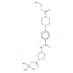 ethyl 4-(5-{[(3R)-1-[(tert-butoxy)carbonyl]pyrrolidin-3-yl]carbamoyl}pyridin-2-yl)piperazine-1-carboxylate