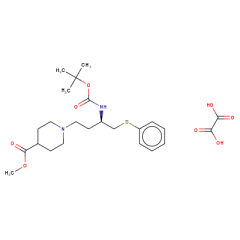 methyl (R)-1-(3-((tert-butoxycarbonyl)amino)-4-(phenylthio)butyl)piperidine-4-carboxylate oxalate