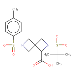 2-(tert-butylsulfonyl)-6-tosyl-2,6-diazaspiro[3.3]heptane-1-carboxylic acid