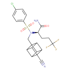 (R)-2-(4-chloro-N-((4-cyanocuban-1-yl)methyl)phenylsulfonamido)-5,5,5-trifluoropentanamide