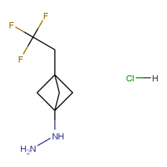 (3-(2,2,2-trifluoroethyl)bicyclo[1.1.1]pentan-1-yl)hydrazine hydrochloride